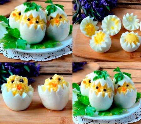 Украшение фаршированных яиц