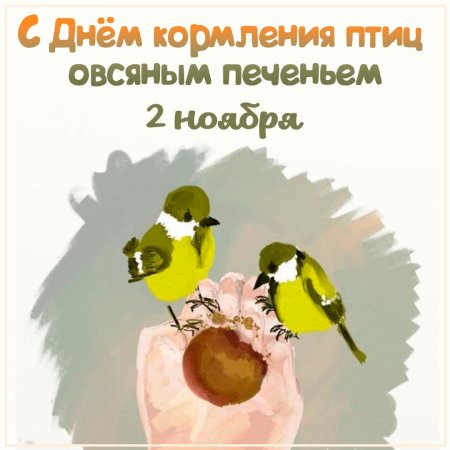 День кормления птиц овсяным печеньем 2 ноября
