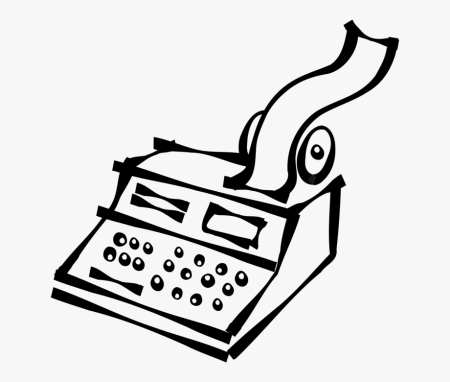 Кассовый аппарат черно белый