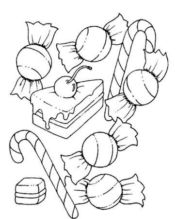 Раскраска конфеты