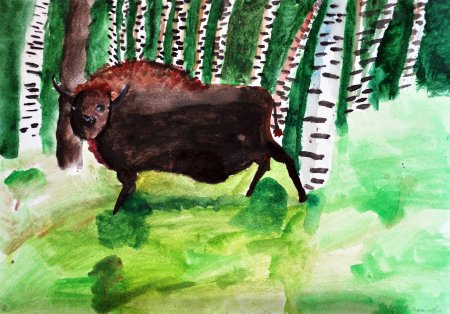 Рисунки животных на конкурс корова