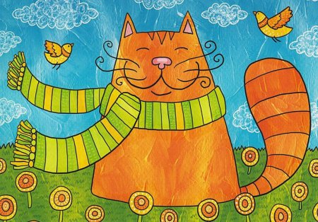 Котик рисунок