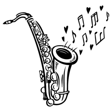 Саксофон рисовать 8 лет