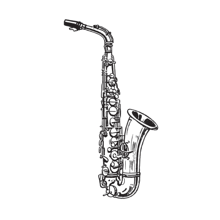 Саксофон силуэт