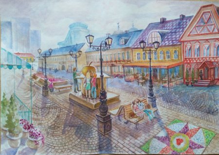 Город мечты рисунок