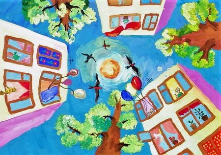 Детские рисунки на школьную тему