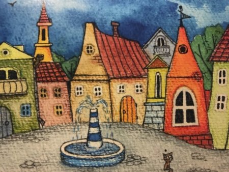 Средневековый город рисунок