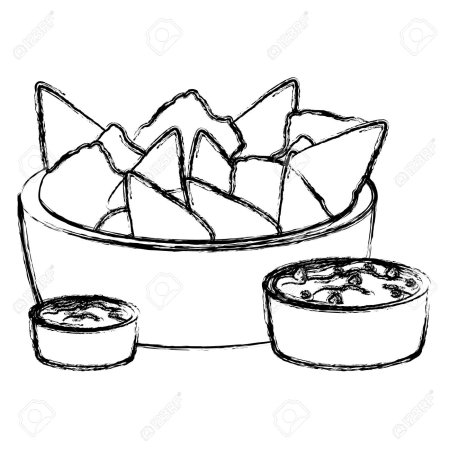Nachos штриховой рисунок