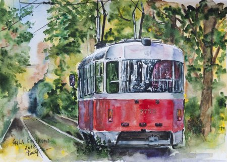 Нарисовать трамвай