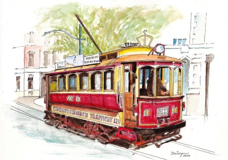 Трамвай рисунок