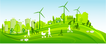 Зеленый город вектор