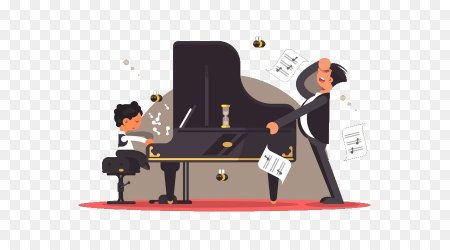 Пианистка иллюстрация