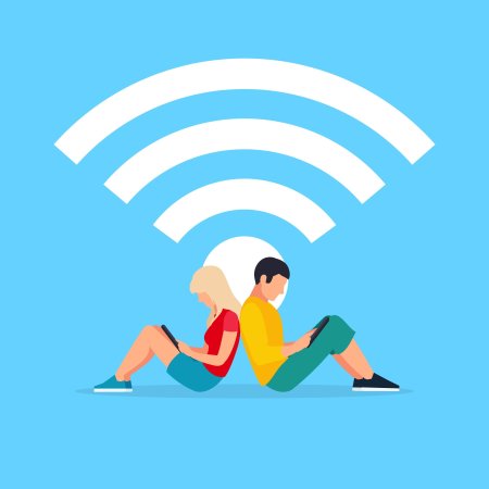 Рисунок вай фай и человек