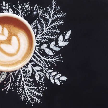 Новогодний латте арт