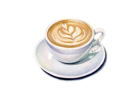 Капучино акварель