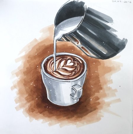 Капучино нарисованный