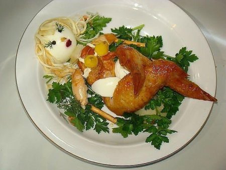 Украшение курицы на праздничный стол