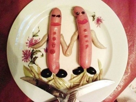 Смешная сосиска