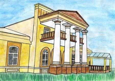 Дворянская усадьба рисунок