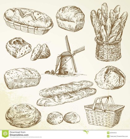 Рисование хлебобулочные изделия
