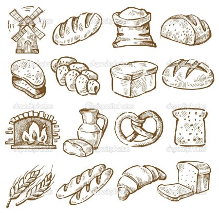 Рисование хлебобулочные изделия