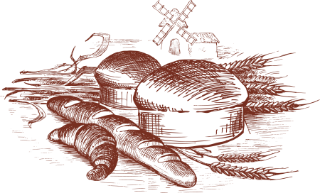 Хлеб гравюра