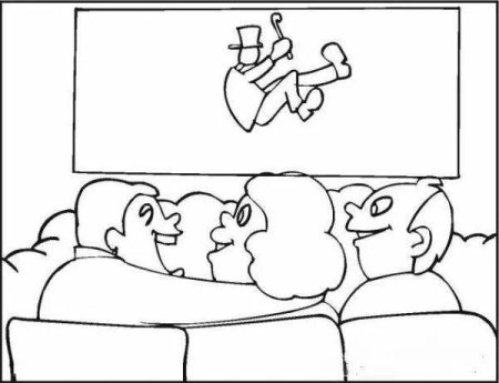 Раскраска кинотеатр