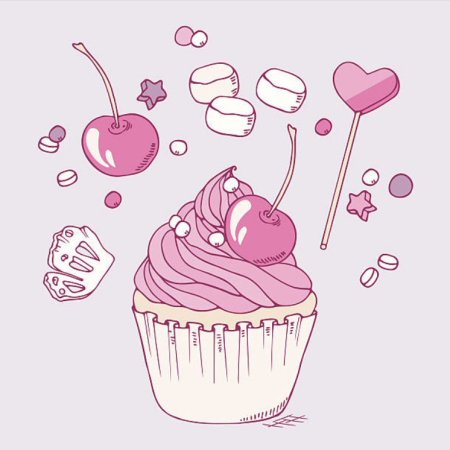 Картинки кексиков для срисовки