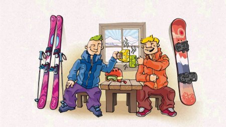 Лыжник vs сноубордист