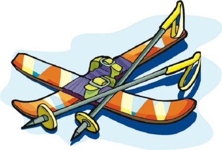 Лыжи рисунок