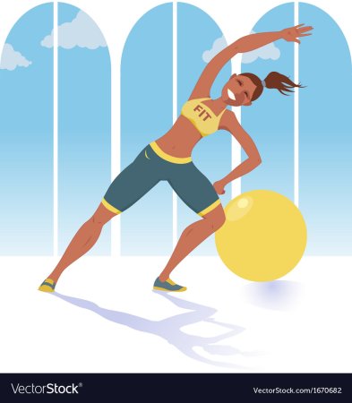 Фитнес тренер иллюстрация