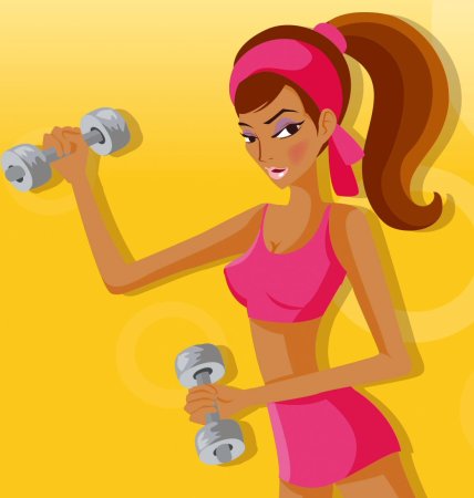 Спортивная девочка мультяшная