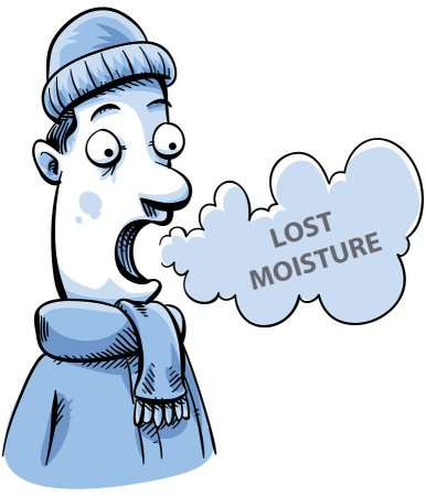 Замерзший человечек с сосулькой на носу