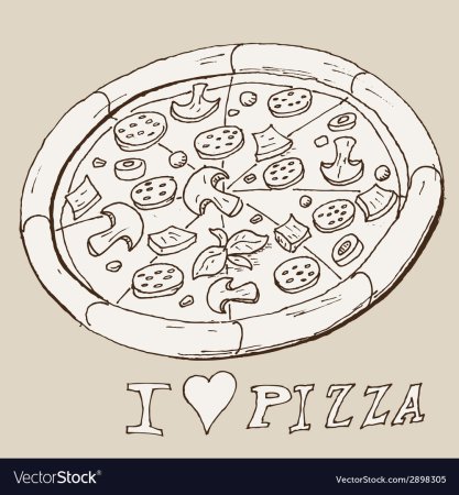 Пицца эскиз