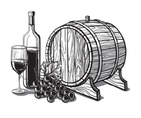 Бочка вина вектор