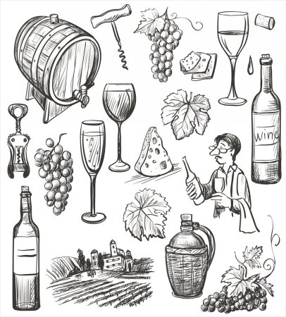 Виноделие эскиз