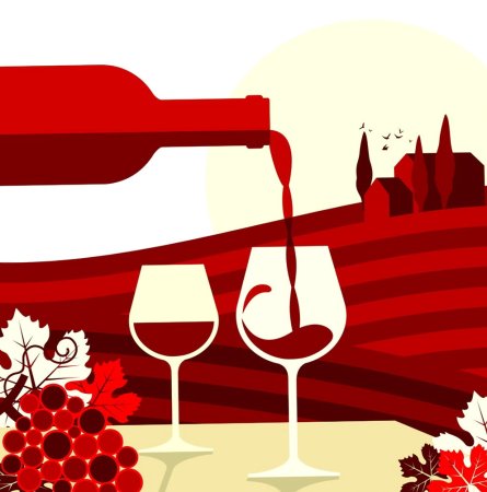 Италия вино вектор