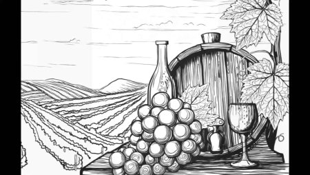 Виноградник эскиз