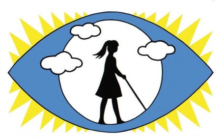 Белая трость эмблема