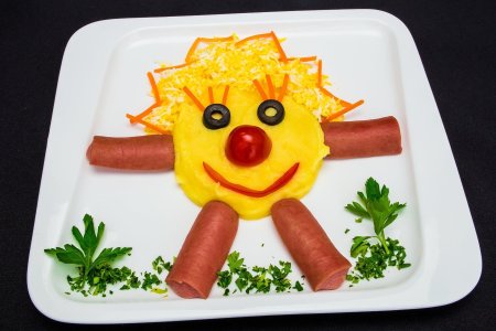 Оформление детских блюд