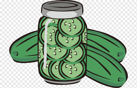Банка с огурцами без фона