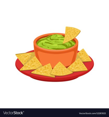 Гуакамоле с начос вектор