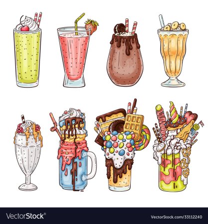 Молочные коктейли скетчинг