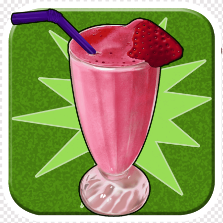 Молочный коктейль нарисованный