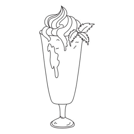 Молочные коктейли раскраска