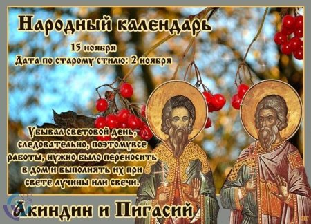 Акиндин и Пигасий народный праздник
