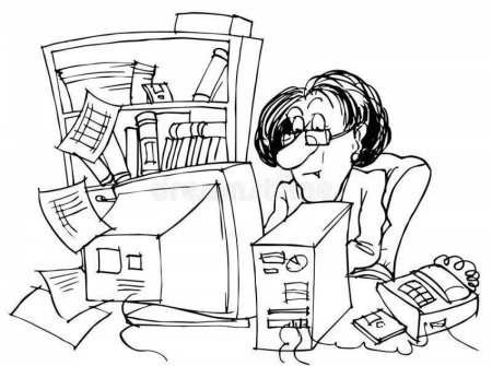 Раскраска профессии бухгалтер