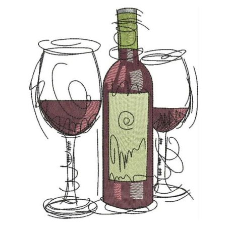 Простой арт вино