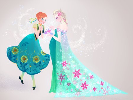 Бумажные куклы Эльза и Анна Холодное сердце 2