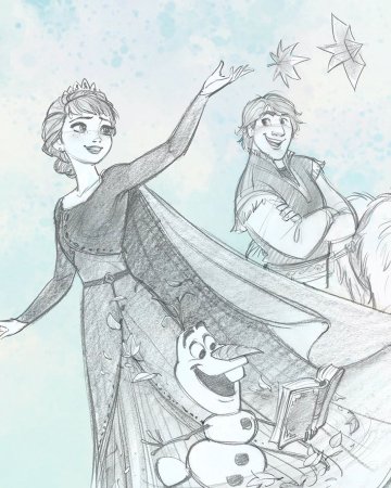 Раскраска Холодное сердце 2 Анна Королева